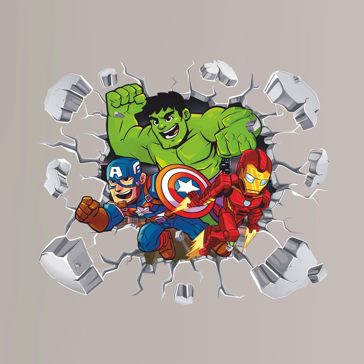 SuperHero Wall Decal, Kids Superheroes Wall Sticker, Comics Wall Tattoo, Wall Art, Decor 02