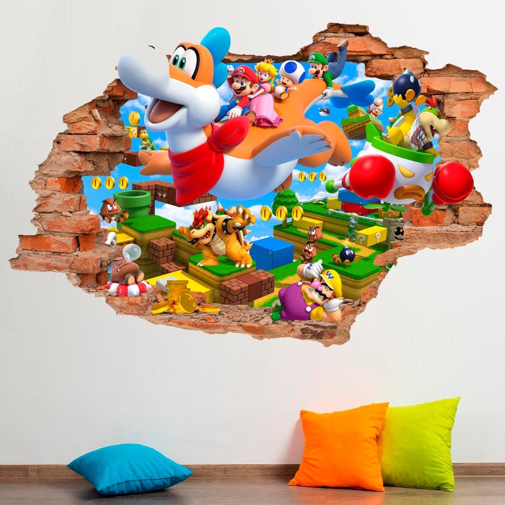 Videogames 3D World Wall Decal, Wall Sticker, Wall Tattoo, Wall Art, Games, Decor