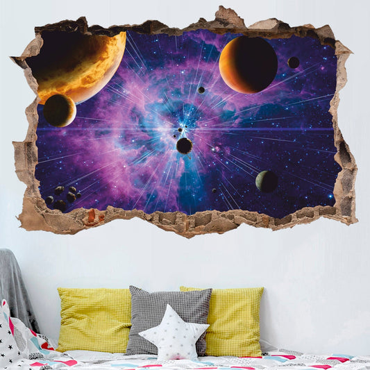 Planets Wall Decal, Universe Wall Sticker, Star Life, Stars, Solar System, Cosmos, Space, Wall Tattoo, Wall Art, Decor