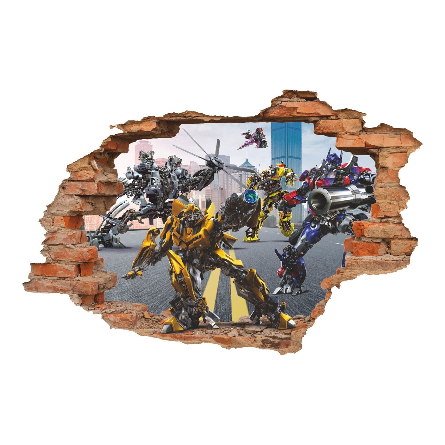 Transformers 3D Wall Decal, Machines Wall Sticker, Wall Tattoo, Wall Art, Decor