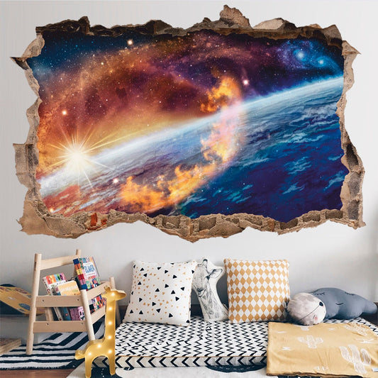 Space Wall Decal, Universe Wall Sticker, Cosmos, Planets, Wall Tattoo, Wall Art, Decor