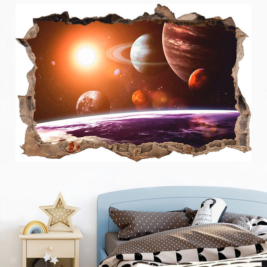 Planets Wall Decal, Universe Wall Sticker, Milky Way, Stars, Solar System, Galaxy, Cosmos, Space, Wall Tattoo, Wall Art, Decor