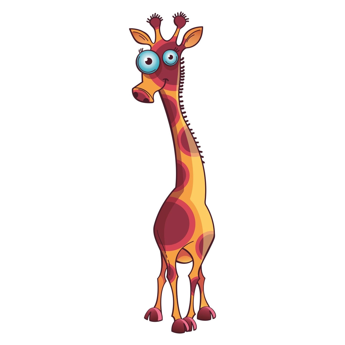 Giraffe Wall Decal, Funny Animals Wall Sticker, Baby Animals, Wall Tattoo, Wall Art, Decor for Kids