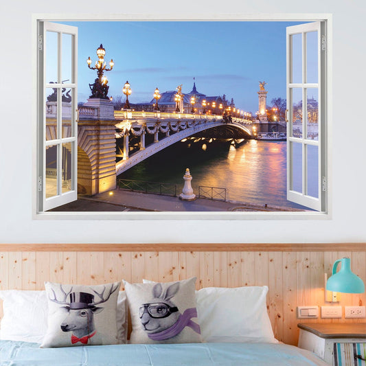 Alexandre III Bridge Wall Decal, Paris Wall Sticker, City, Wall Tattoo, Wall Art, Decor