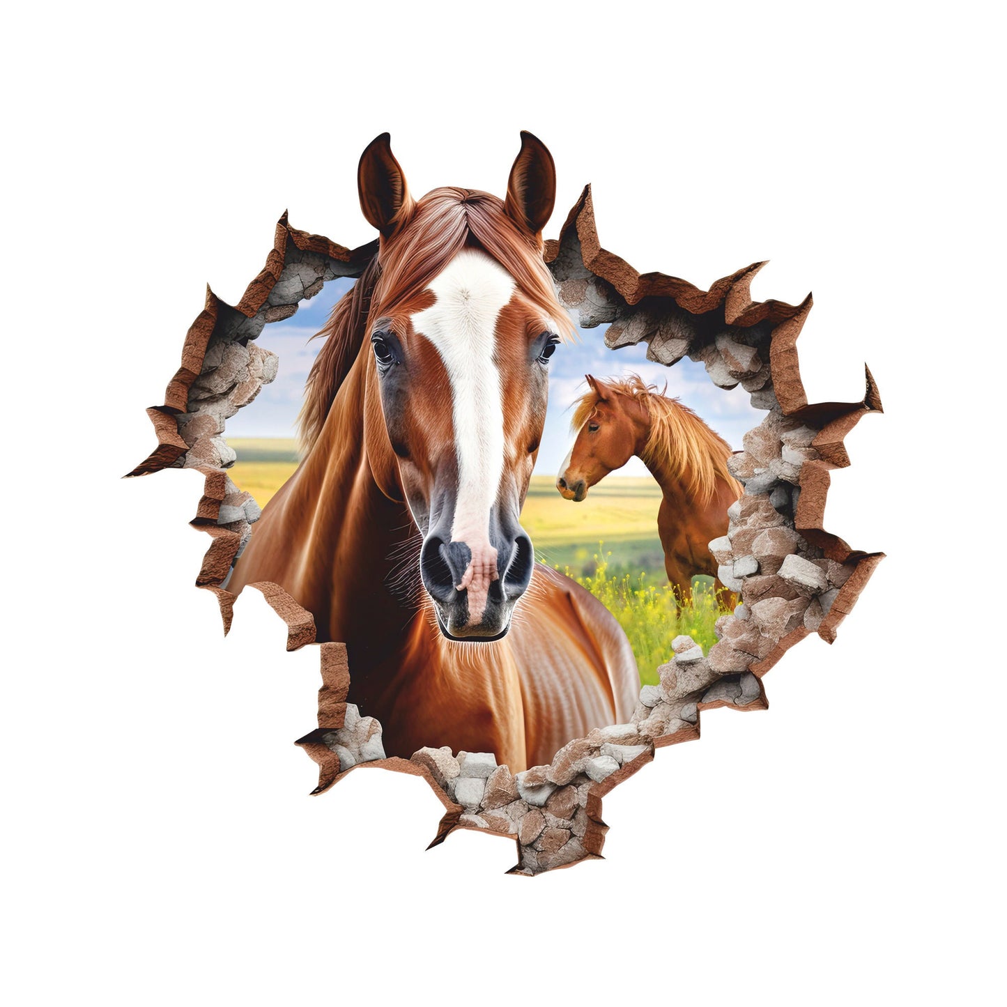 Horses Wall Decal, Wall Sticker, Animals, Wall Tattoo, Wall Art, Decor