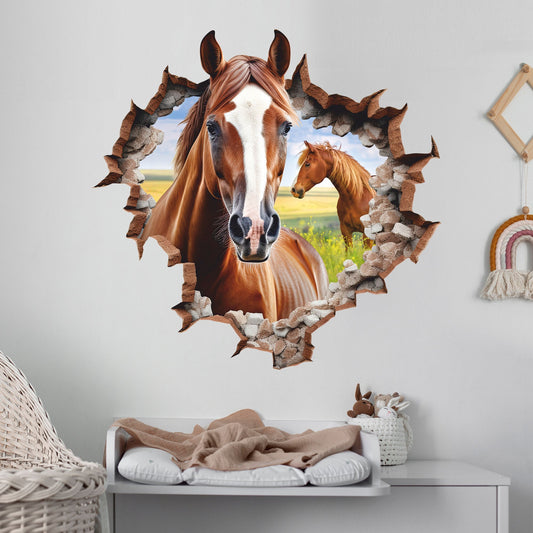 Horses Wall Decal, Wall Sticker, Animals, Wall Tattoo, Wall Art, Decor