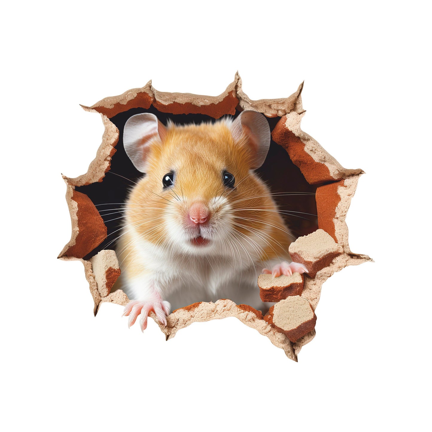 Hamster Wall Decal, Pet Wall Sticker, Animals, Rodent, Wall Tattoo, Wall Art, Decor