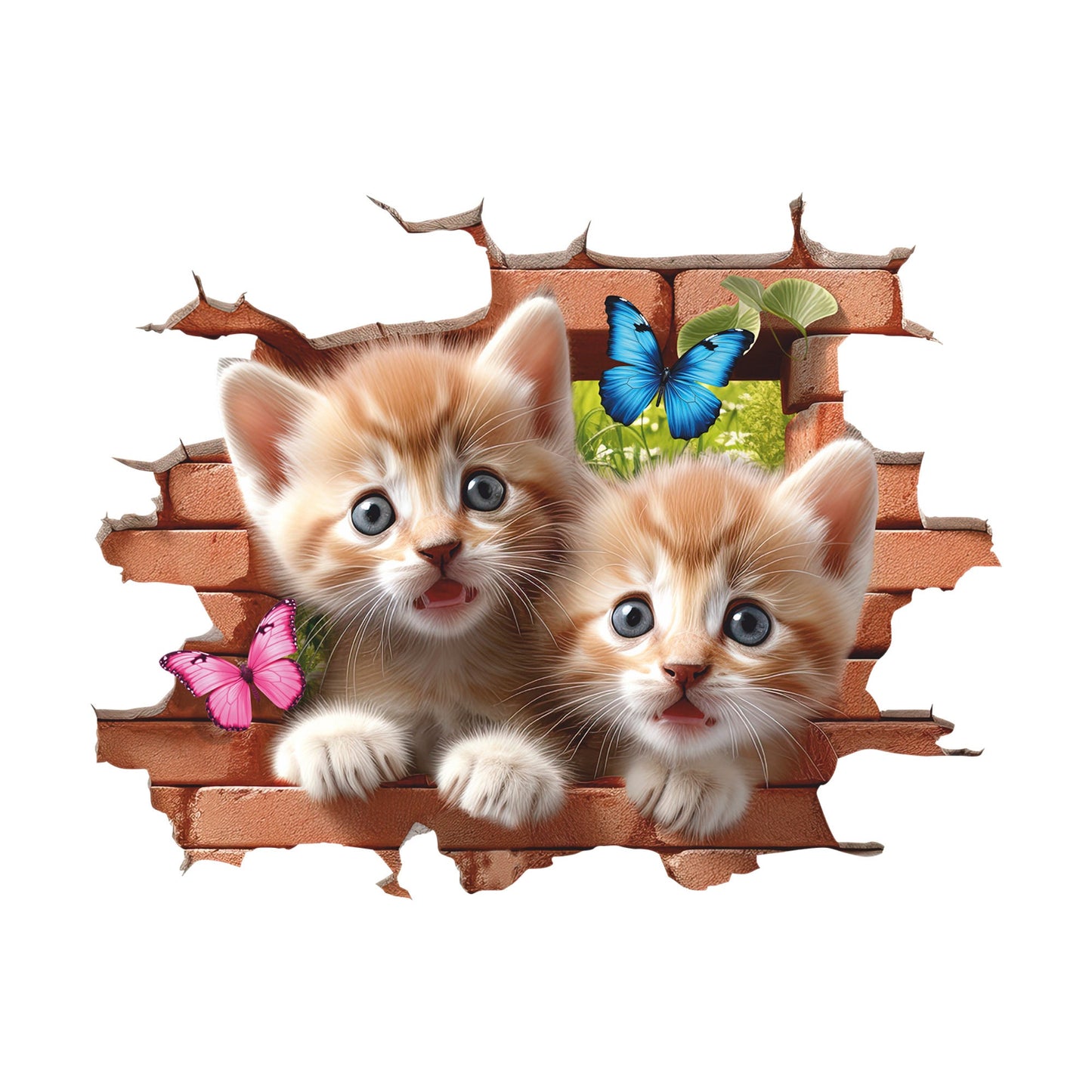 Kittens Wall Decal, Cats Wall Sticker, Animals, Pet Wall Tattoo, Wall Art, Decor