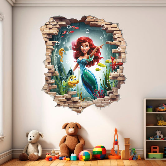 Princess Wall Decal, Fairy Tale Wall Sticker, Wall Tattoo, Wall Art, Decor for Girl 04