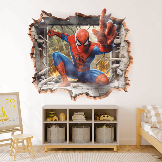 Superhero 3D Wall Decal, Superheroes Wall Sticker, Wall Tattoo, Wall Art, Decor 002