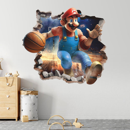 Videogames Wall Decal, Basketball Wall Sticker, Wall Tattoo, Wall Art, Games, Decor