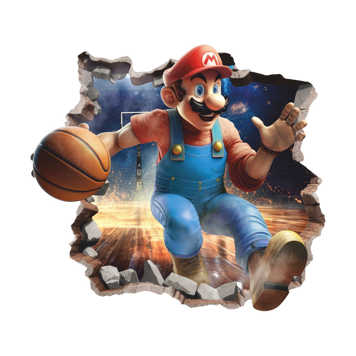 Videogames Wall Decal, Basketball Wall Sticker, Wall Tattoo, Wall Art, Games, Decor