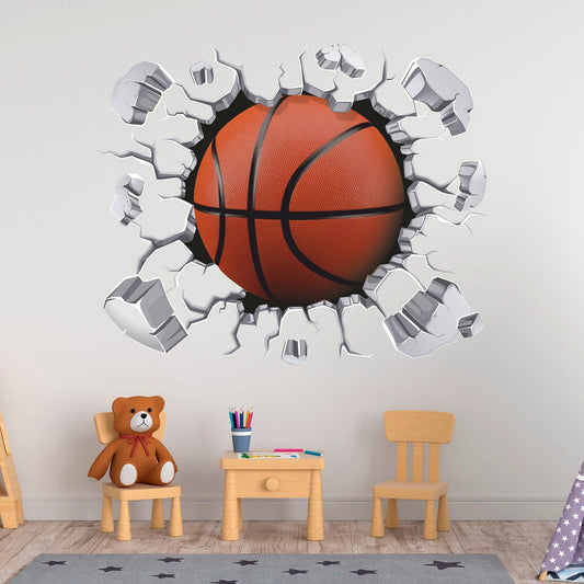 Basketball Wall Decal, Wall Sticker, Sport, Wall Tattoo, Wall Art, Decor